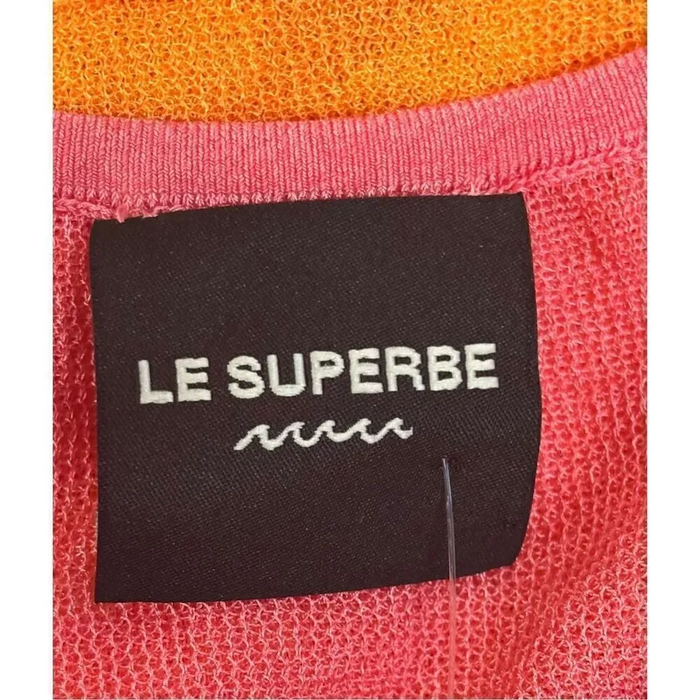 LE SUPERBE AIRY DRESS in Orange/Strawberry NWT Size XS